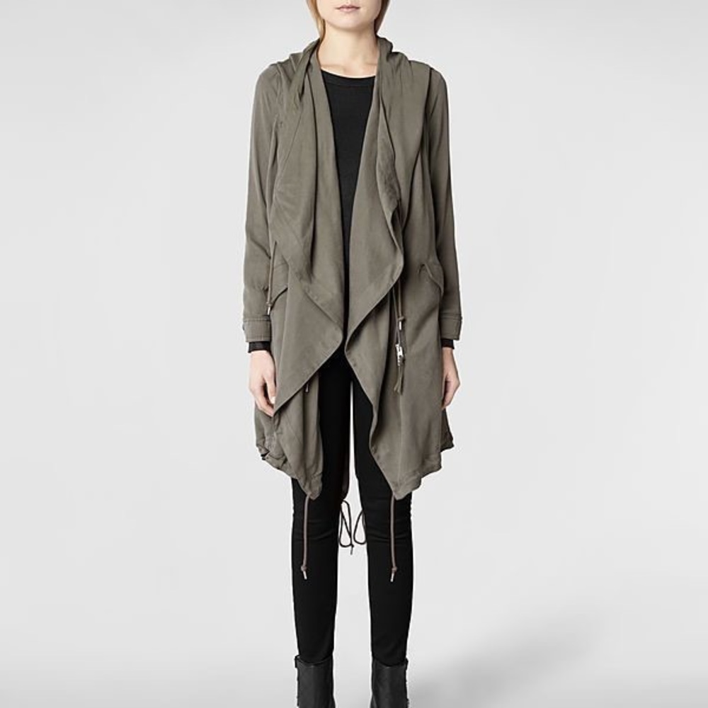 AllSaints Portere parka in khaki green NWOT